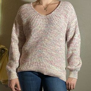 Chunky Multi Colored oversized Knit Sweater